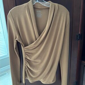 OGL Women's Camel Wrap Top